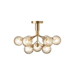 Apiales 9 Ceiling Lamp, brushed brass/optic gold