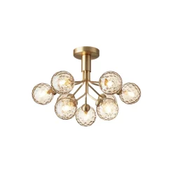 Apiales 9 Ceiling Lamp, brushed brass/optic gold