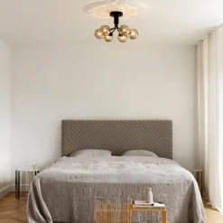 Apiales 6 Ceiling Lamp, satin black/optic smoked