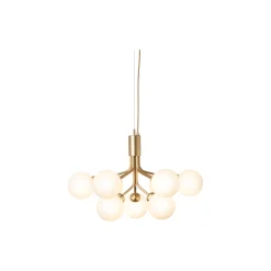 Apiales 9 Pendant, brushed brass/opal