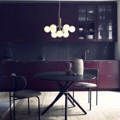 Apiales 9 Pendant, brushed brass/opal