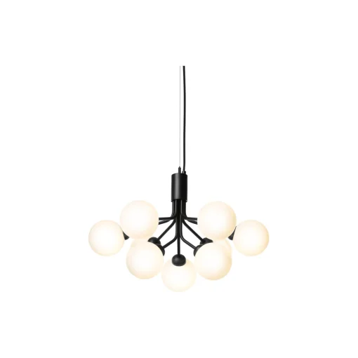 Apiales 9 Pendant, satin black/opal