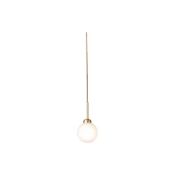 Apiales 1 Small Pendant, brushed brass/opal