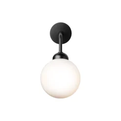 Apiales Hard-wired Wall Lamp, satin black/opal