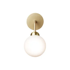 Apiales Wall Lamp, brushed brass/opal