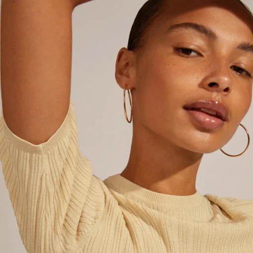 APRIL Hoops Medium, gold plated