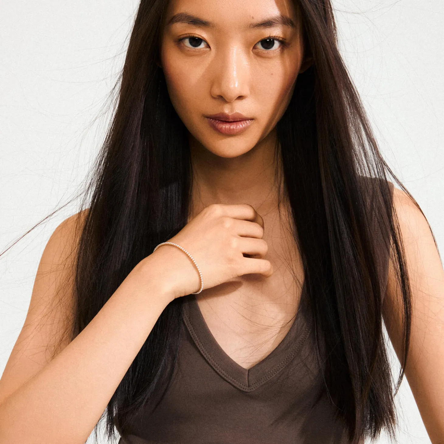 ARASH perle armbånd, guldbelagt