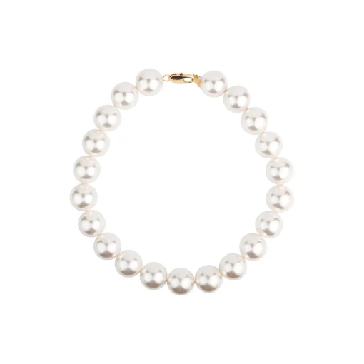 ARCADE FORTUNE CHOKER HALSKÆDE, forgyldt/hvid