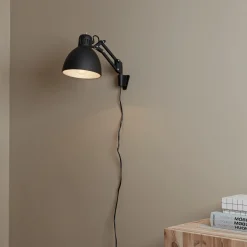 ARCHI W1 væglampe, black/silver