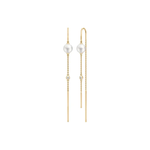 Ariel Earring, gold/white pearl