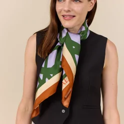 ART NOUVEAU tørklæde, pastel lilac/cactus green