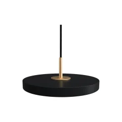 Asteria Micro Pendant, black/brass