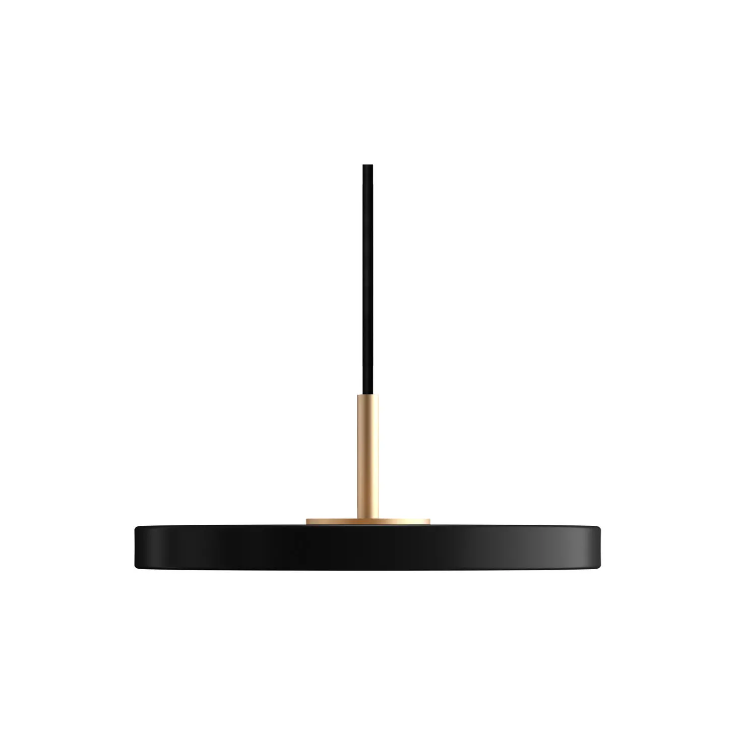 Asteria Micro Pendant, black/brass