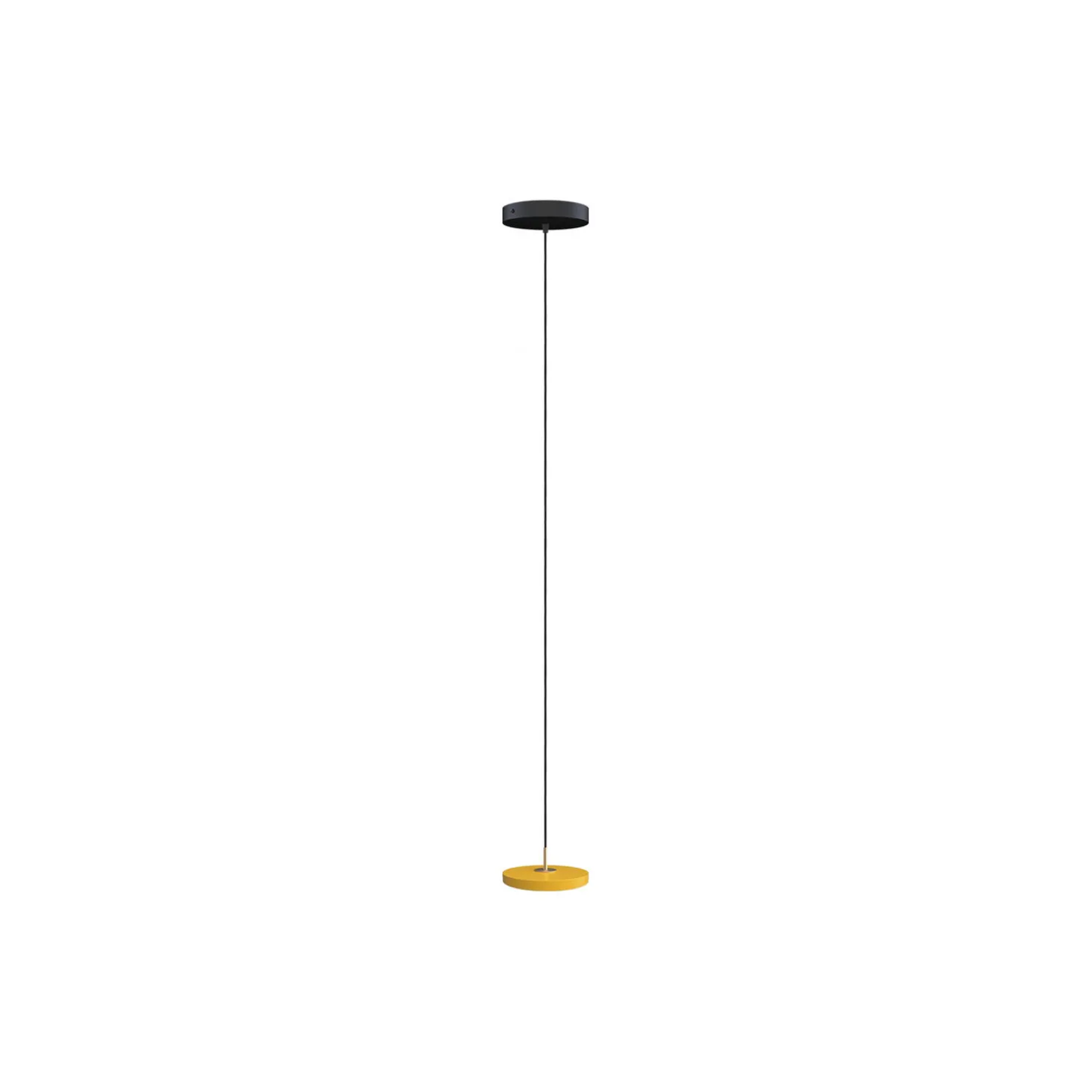 Asteria Micro Pendant, saffron yellow/brass