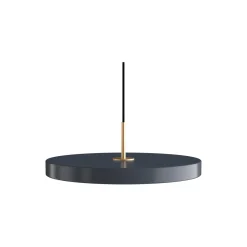 Asteria Plus Pendant, anthracite grey/brass