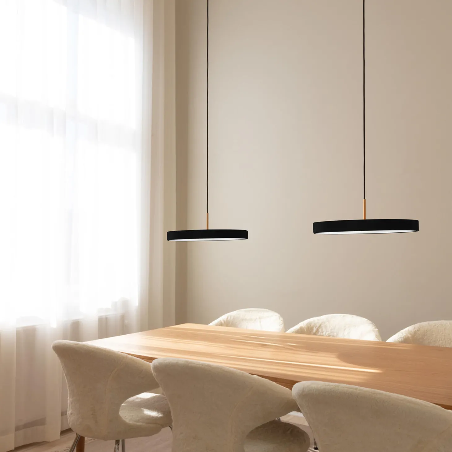 Asteria Plus Pendant, black/brass