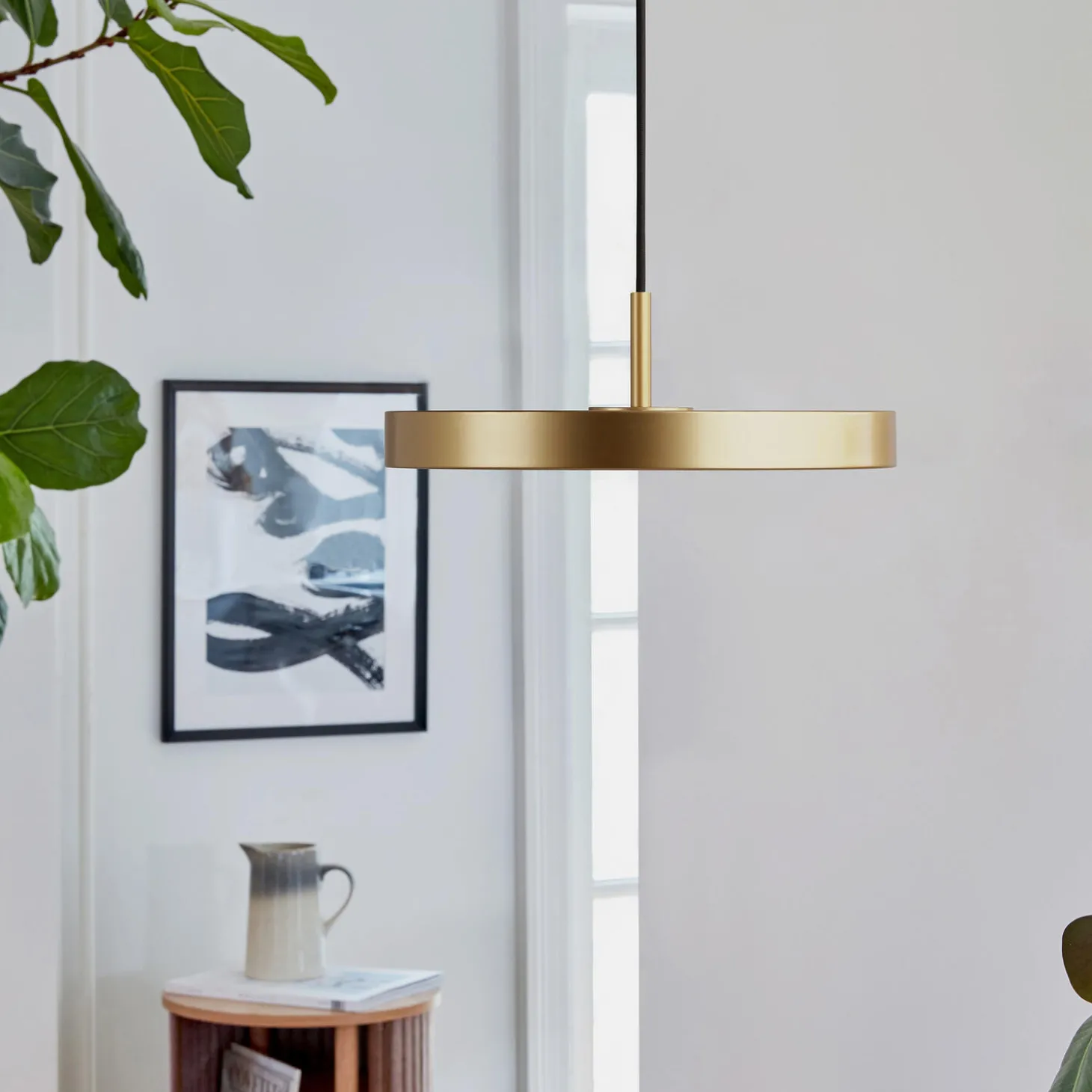 Asteria Plus Pendant, brass