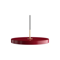 Asteria Plus Pendant, ruby red/brass