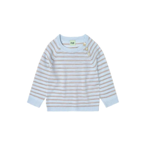 Baby Blouse, baby blue/oat melange