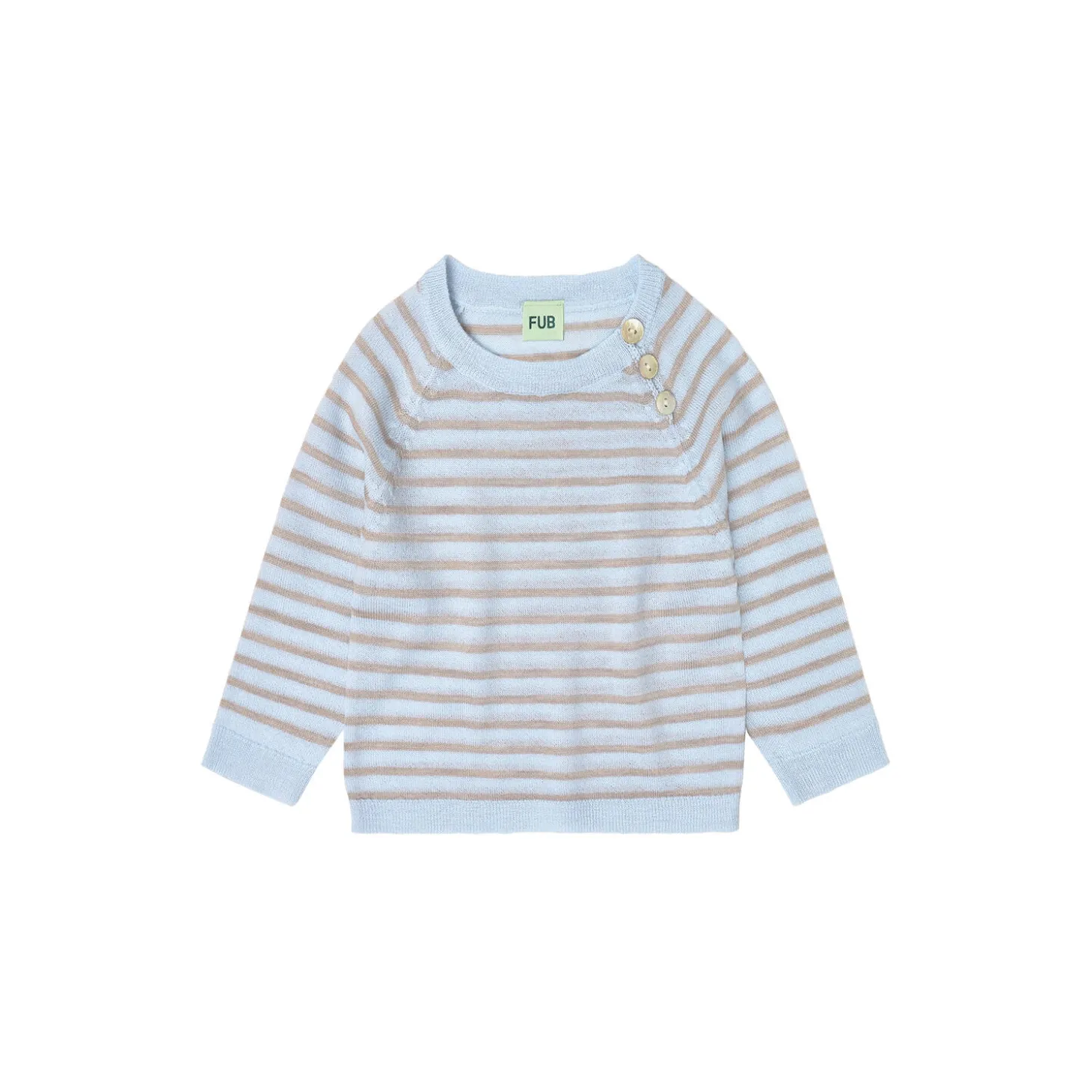 Baby Blouse, baby blue/oat melange