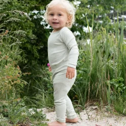 Baby body stribet, jade/offwhite