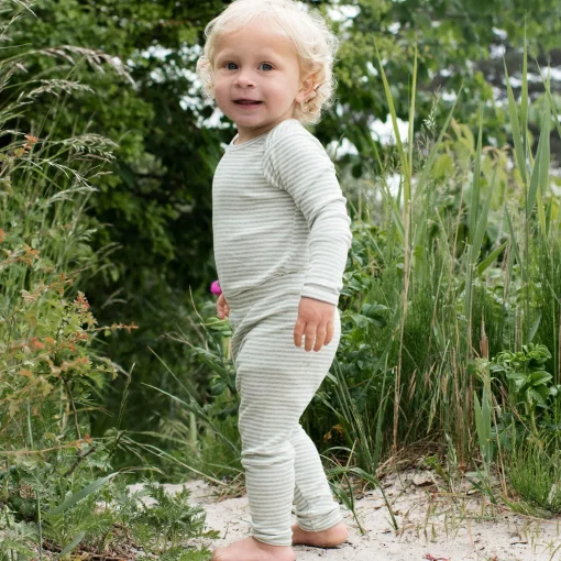 Baby body stribet, jade/offwhite