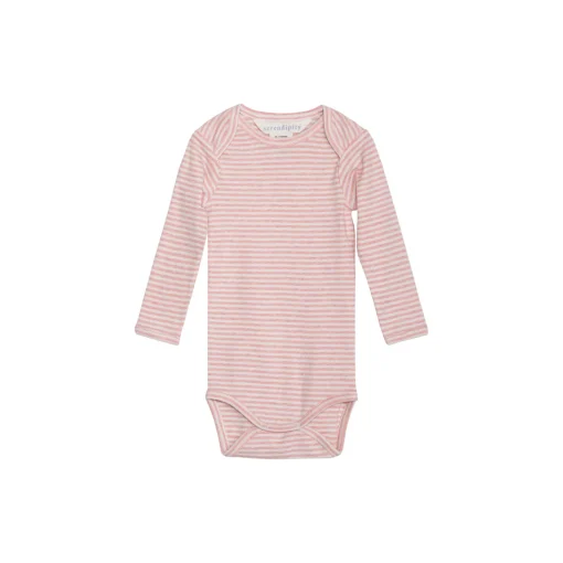 Baby Body Stripe, coral/offwhite