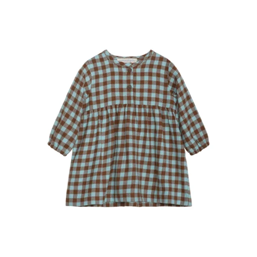 Baby Brushed Dress, coffee checks