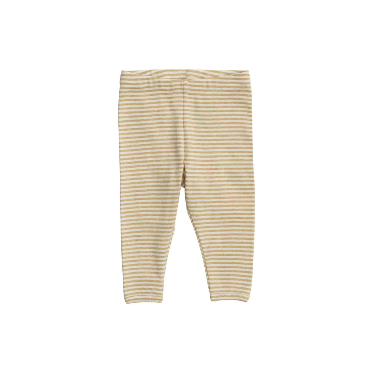 Baby leggings stribet, chamomile/offwhite