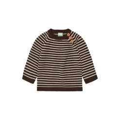 Baby Sweater, mocca/ecru