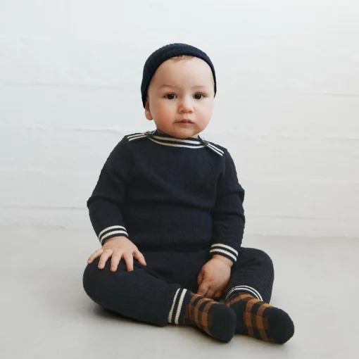 Baby ZigZag Blouse, dark navy