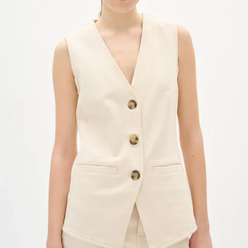 BaccaIW Waistcoat, ecru
