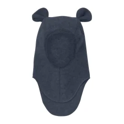 Balaclava Ears Wool Fleece, navy melange