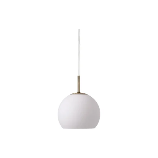 Ball Glass Pendant, opal white