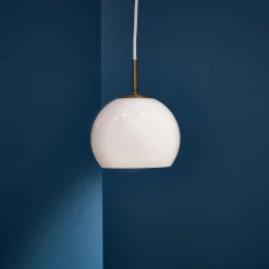 Ball Glass Pendant, sand grey