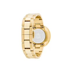 Bankers armbåndsur, white/gold/gold