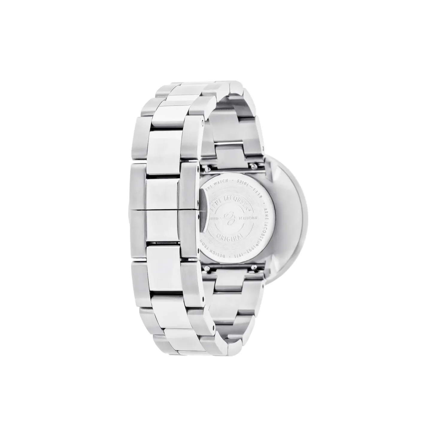 Bankers armbåndsur, white/steel/steel