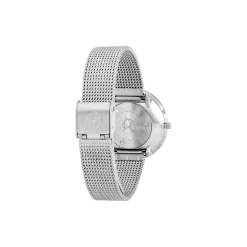 Bankers armbåndsur, white/steel/matt steel