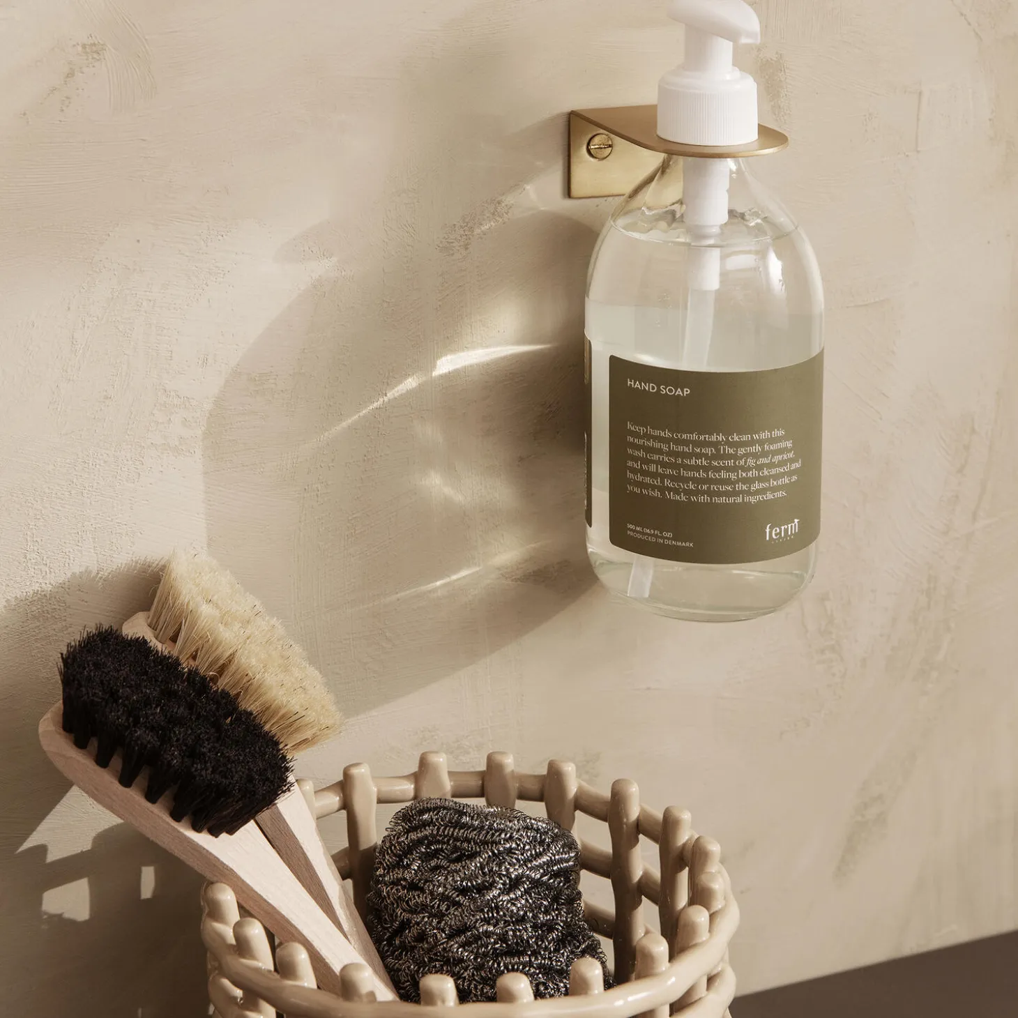 Basho Wall Hanger, brass