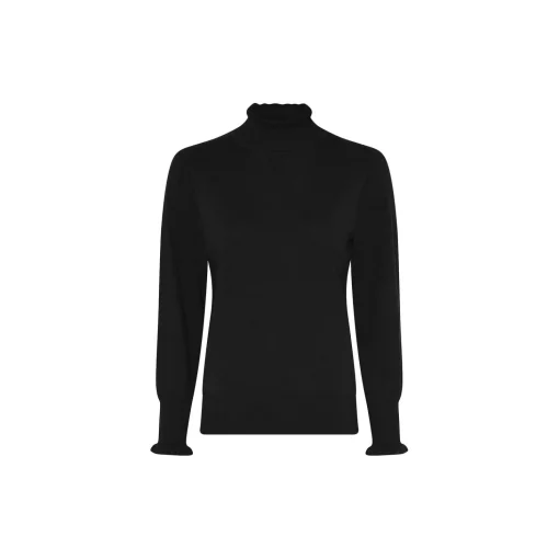 Basic Viscose Knit Jumper, black