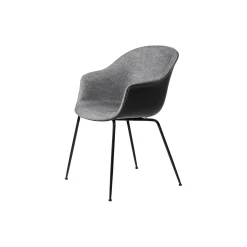 Bat Dining Chair Front Upholstered, Plain 0023/black matt