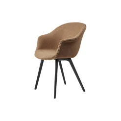 Bat Dining Chair Fully Upholstered, Around Bouclé 032/black