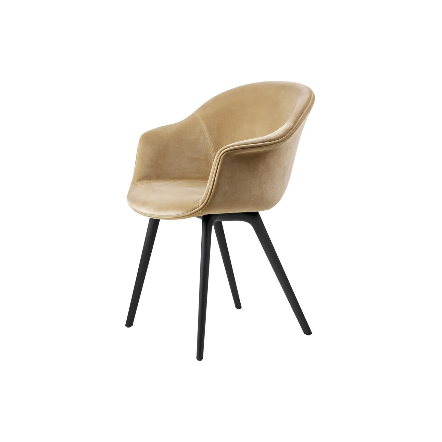 Bat Dining Chair Fully Upholstered, Velvet 294/black