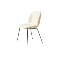 Beetle Dining Chair Front Upholstered, Karakorum 001/black chrome