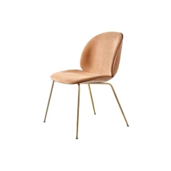 Beetle Dining Chair Front Upholstered, Belsuede Special 132/antique brass