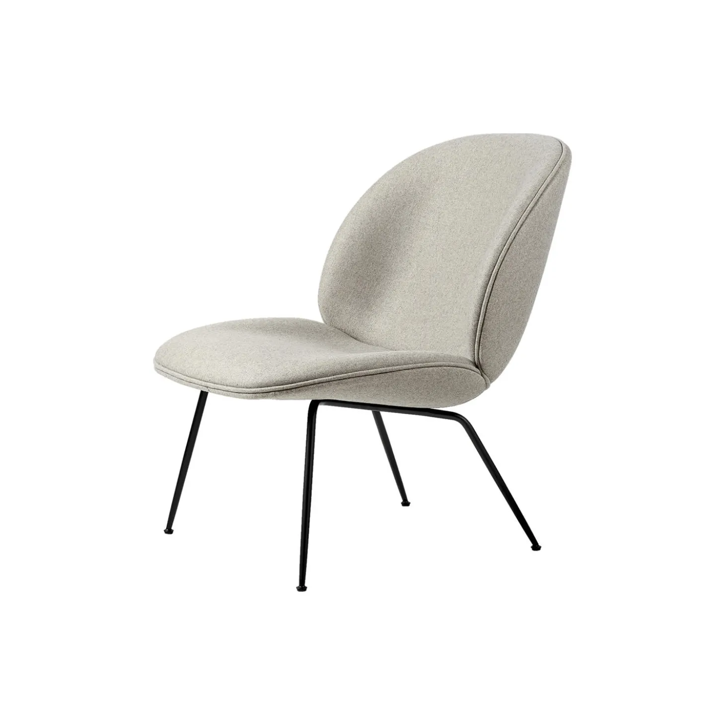 Beetle Lounge Chair Fully Upholstered, Plain 0025/black matt