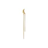 Bella Moon Earring with Long Chains Single, gold