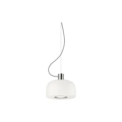 Bellhop Glass S1 Suspension Light, bright aluminum
