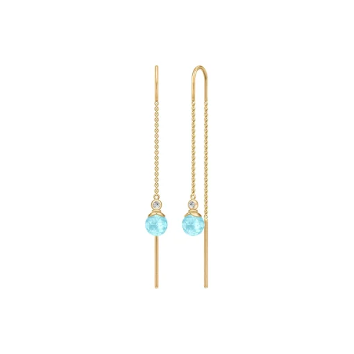Berry Chain Earring, gold/ice blue