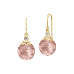 Berry Earring, gold/turmalin rose